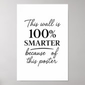 Funny Dorm Room Poster – “This Wall Is Smarter Now ポスター (正面)