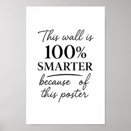 Funny Dorm Room Poster – “This Wall Is Smarter Now ポスター