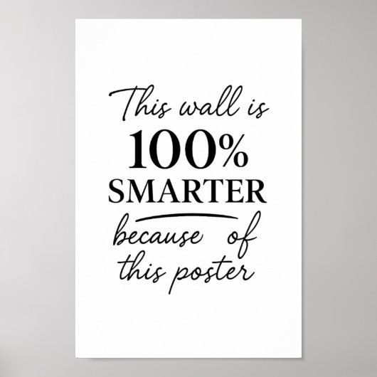 Funny Dorm Room Poster – “This Wall Is Smarter Now ポスター (正面)