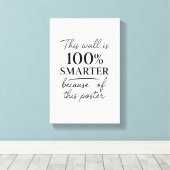 Funny Dorm Room – “This Wall Is Smarter Now キャンバスプリント (インサイチュ (ウッドフロア))