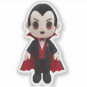 Funny Dracula For Halloween シール (正面)