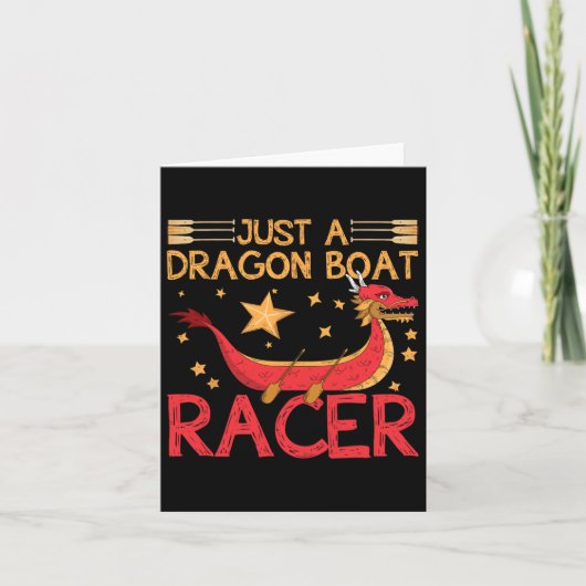 Funny Dragon Boat Racer Mermaid Training Girl Raci カード (正面)