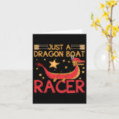 Funny Dragon Boat Racer Mermaid Training Girl Raci カード (黄色い花)