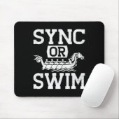 Funny Dragon Boat Racing Paddle Sync Or Swim マウスパッド (マウス)