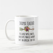 Funny Drama Teacher Instructor Gift Idea コーヒーマグカップ (左)