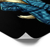 Funny Dreamy Wolf In Pajama Outfit For Sleepy Boys ポスター (角)