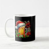 Funny Drinking Christmas Santa Beer Lovers Trend N コーヒーマグカップ (左)
