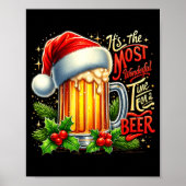 Funny Drinking Christmas Santa Beer Lovers Trend N ポスター (正面)