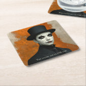 Funny Drinks to Die For Gothic Halloween スクエアペーパーコースター (アングル)