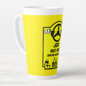 Funny Driving Instructor Gift カフェラテマグ (左アングル)