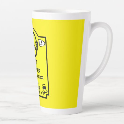 Funny Driving Instructor Gift カフェラテマグ (右)