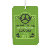 Funny Driving Instructor Gift カーエアーフレッシュナー (裏面)