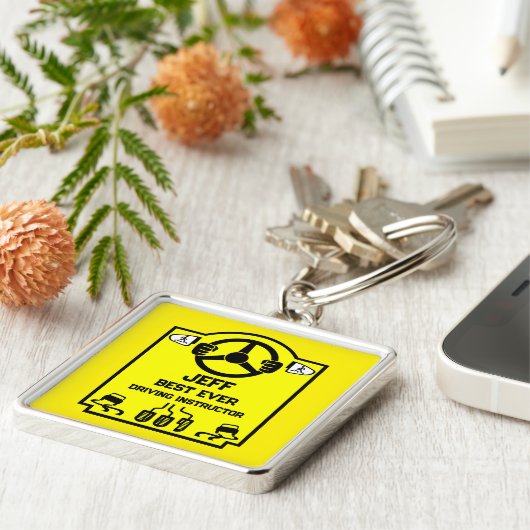 Funny Driving Instructor Gift キーホルダー (側面)