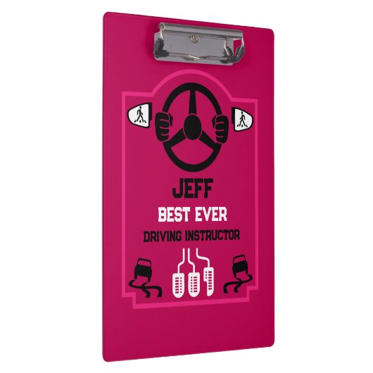 Funny Driving Instructor Gift クリップボード (右)