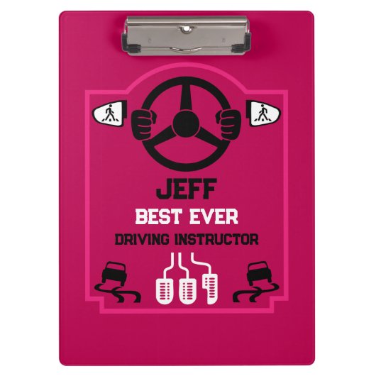 Funny Driving Instructor Gift クリップボード (正面)