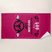 Funny Driving Instructor Gift ビーチタオル (正面)