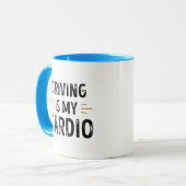 Funny Driving is my Cardio - car Gift マグカップ (正面左)