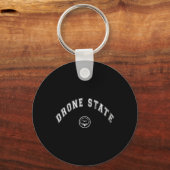 Funny Drone State Flying Secret Drone New Jersey W キーホルダー (正面)