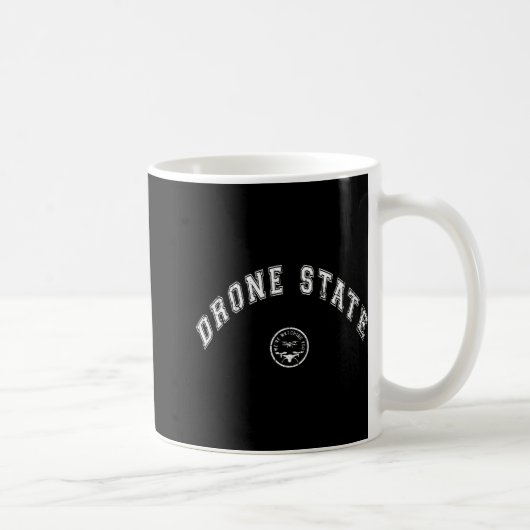 Funny Drone State Flying Secret Drone New Jersey W コーヒーマグカップ (右)