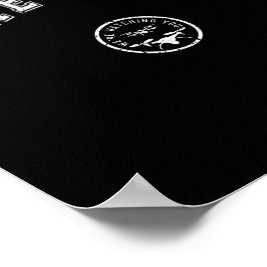 Funny Drone State Flying Secret Drone New Jersey W ポスター (角)