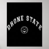 Funny Drone State Flying Secret Drone New Jersey W ポスター (正面)