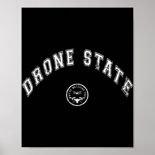 Funny Drone State Flying Secret Drone New Jersey W ポスター (正面)
