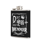 Funny Drummer Percussion Drum Drumsticks Drumming  フラスク (左)