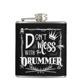 Funny Drummer Percussion Drum Drumsticks Drumming フラスク (正面)