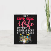 Funny Drummers Wife Valentines Day Gift Drums  カード (正面)