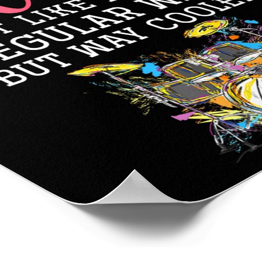 Funny Drummers Wife Valentines Day Gift Drums  ポスター (角)