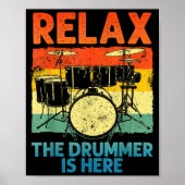 Funny Drumming Art For Men Women Drumline Drum Set ポスター (正面)