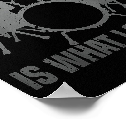 Funny Drumming Art For Men Women Drumline Drum Set ポスター (角)