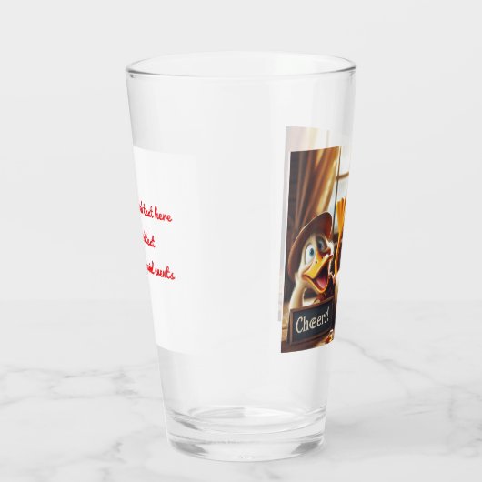 Funny Drunk Duck Glass タンブラーグラス (右)