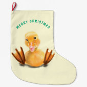 Funny Duck Christmas Stockings ラージクリスマスストッキング (正面)