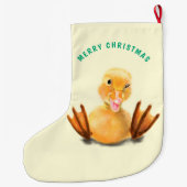 Funny Duck Christmas Stockings ラージクリスマスストッキング (裏面)