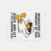 Funny Duck Graphic Men Women Funny Quote  フリースブランケット (正面(横))