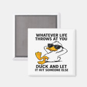 Funny Duck Graphic Men Women Funny Quote  マグネット (正面/裏面)