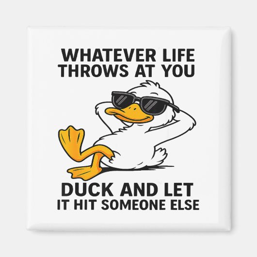 Funny Duck Graphic Men Women Funny Quote  マグネット (正面)
