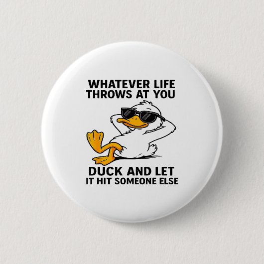 Funny Duck Graphic Men Women Funny Quote  缶バッジ (正面)