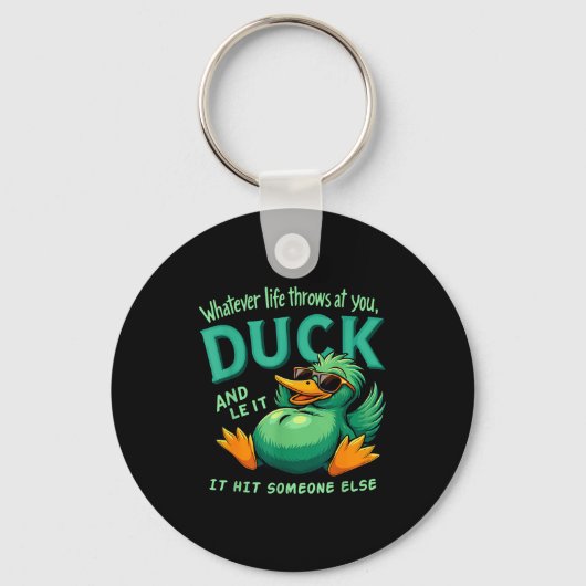 Funny Duck Graphic Men Women Teens Funny Quote  キーホルダー (正面)