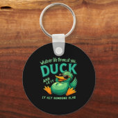 Funny Duck Graphic Men Women Teens Funny Quote  キーホルダー (正面)