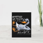 Funny Duck Graphic Tee Men Women Funny Quote  カード (正面)