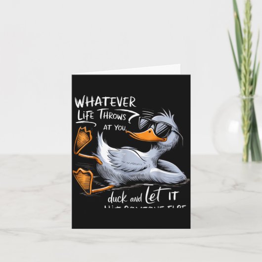 Funny Duck Graphic Tee Men Women Funny Quote  カード (正面)