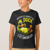 Funny Duck Graphic Tees Men Women Funny Quote  Tシャツ (正面)