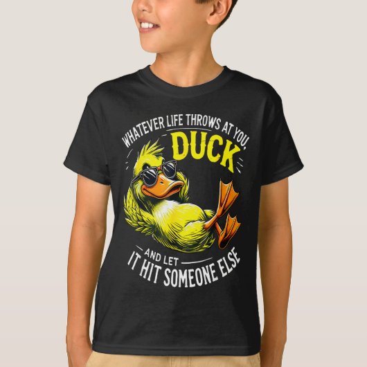 Funny Duck Graphic Tees Men Women Funny Quote  Tシャツ (正面)
