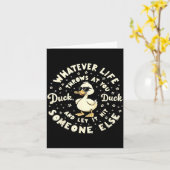 Funny Duck Graphic Tees Men Women Teens Funny Quot カード (黄色い花)