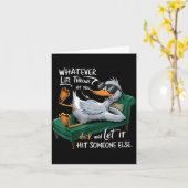 Funny Duck Graphic Tees Men Women Teens Funny Quot カード (黄色い花)