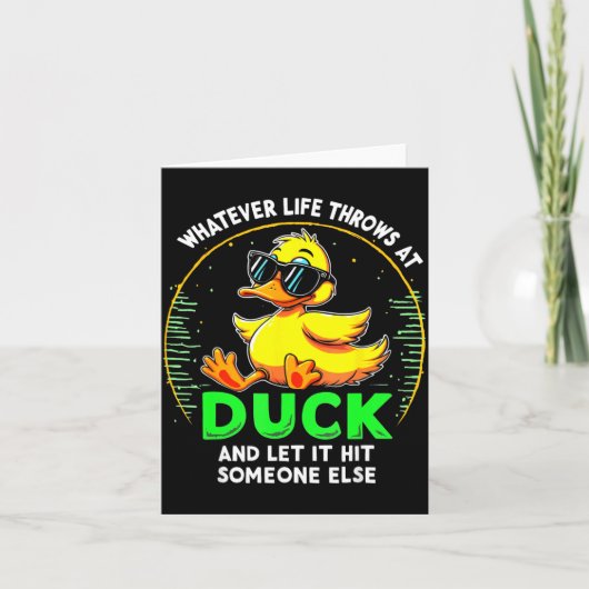 Funny Duck Graphic Tees Men Women Teens Funny Quot カード (正面)