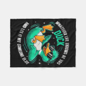 Funny Duck Graphic Tees Men Women Teens Funny Quot フリースブランケット (正面(横))