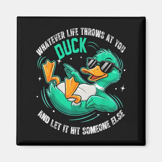 Funny Duck Graphic Tees Men Women Teens Funny Quot マグネット (正面)